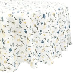 Lenox Everyday Flatware Wildflowers Allover 70x70 Round Tablecloth