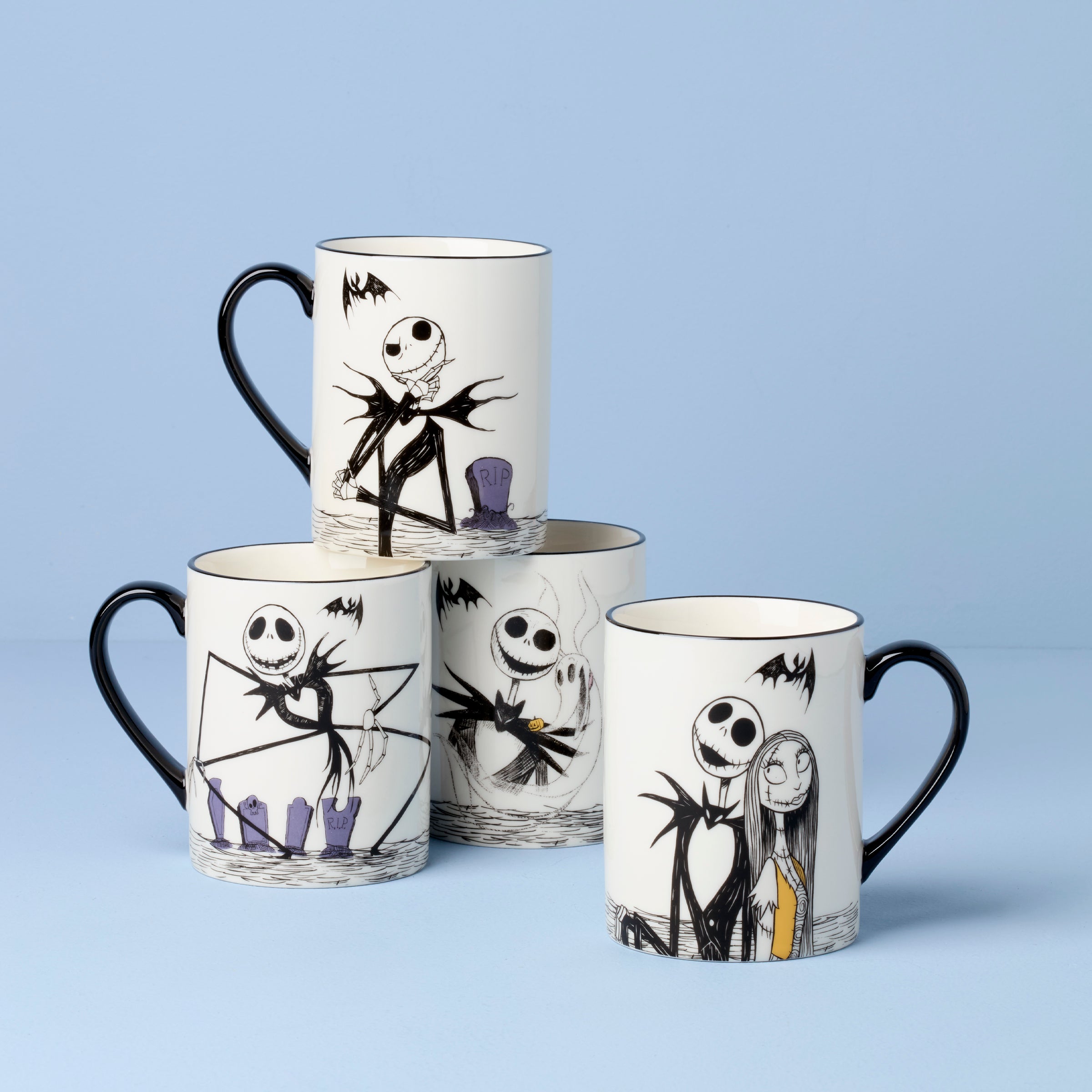Lenox Everyday Flatware Nightmare Before Christmas Mugs, Set of 4 - Image 2