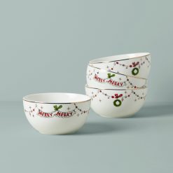 Lenox Everyday Flatware Merry Grinchmas All-Purpose Bowls, Set of 4 Assorted