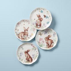 Lenox Everyday Flatware Butterfly Meadow Bunny Accent Plates, Set of 4