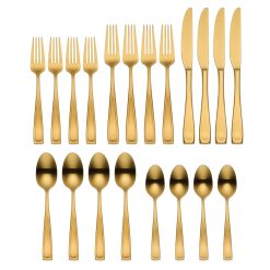 Alternative view of Lenox Everyday Flatware Moda Gold Satin 20-Piece Flatware Set