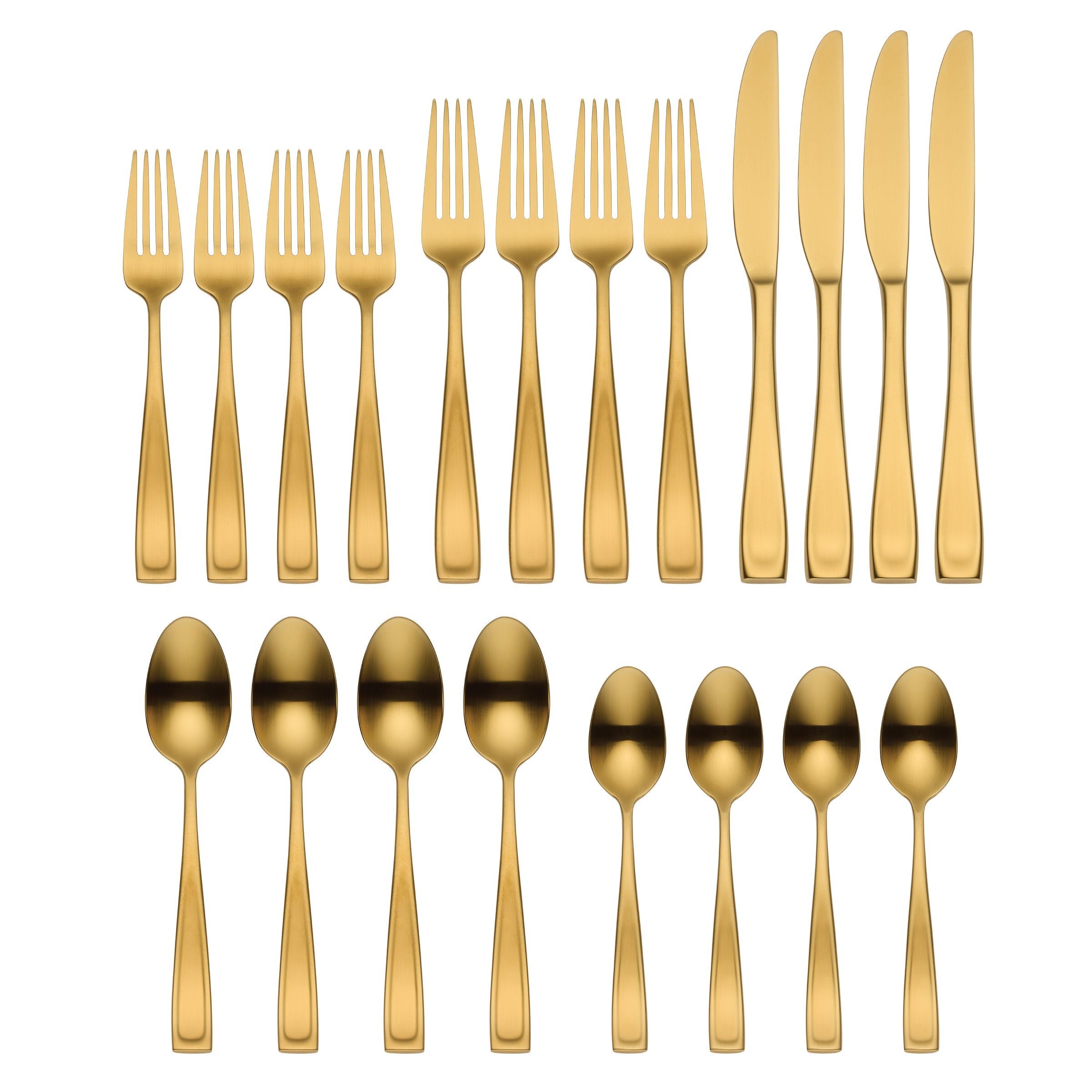 Lenox Everyday Flatware Moda Gold Satin 20-Piece Flatware Set - Image 2