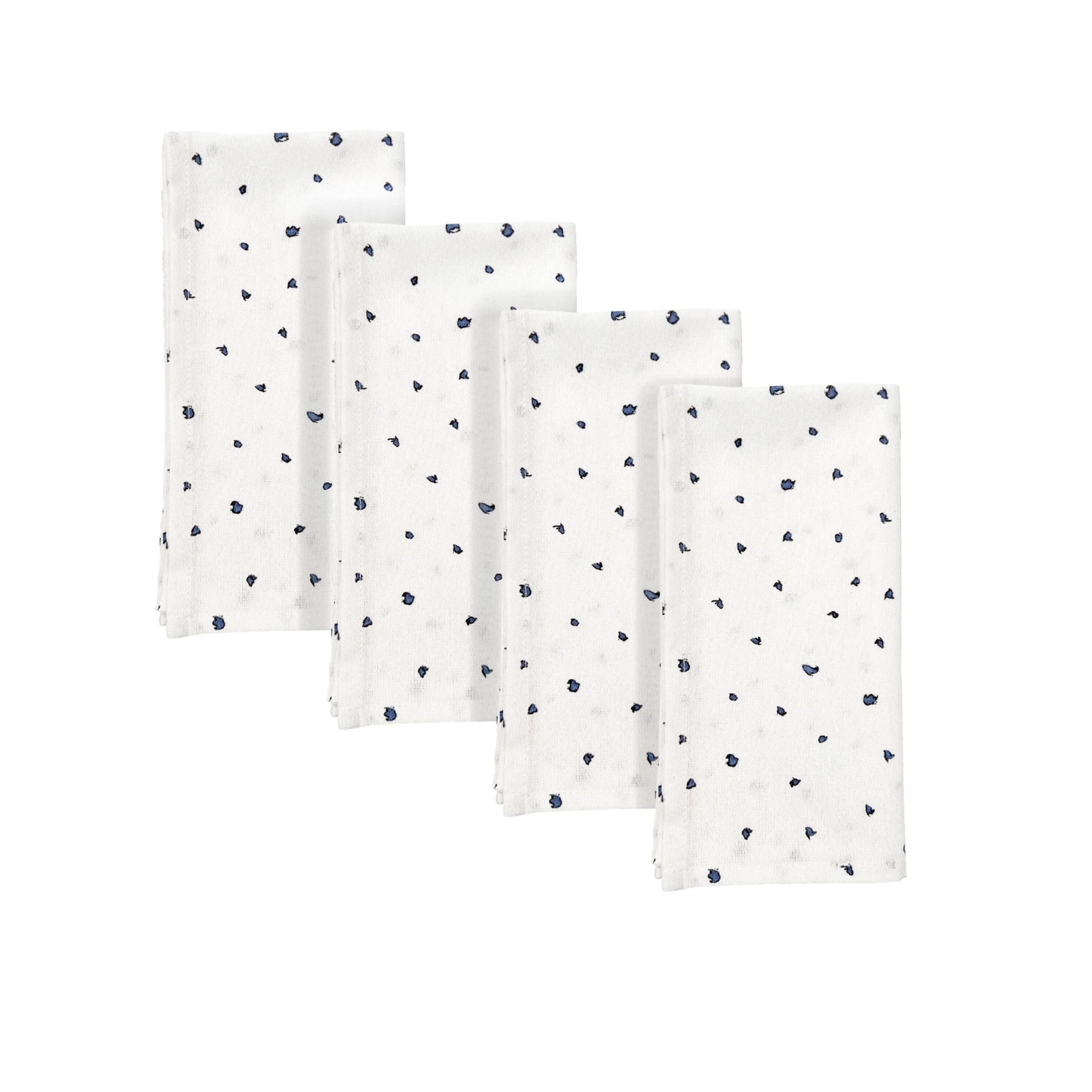 Lenox Everyday Flatware Blue Bay Dot Dinner Napkins, Set of 4