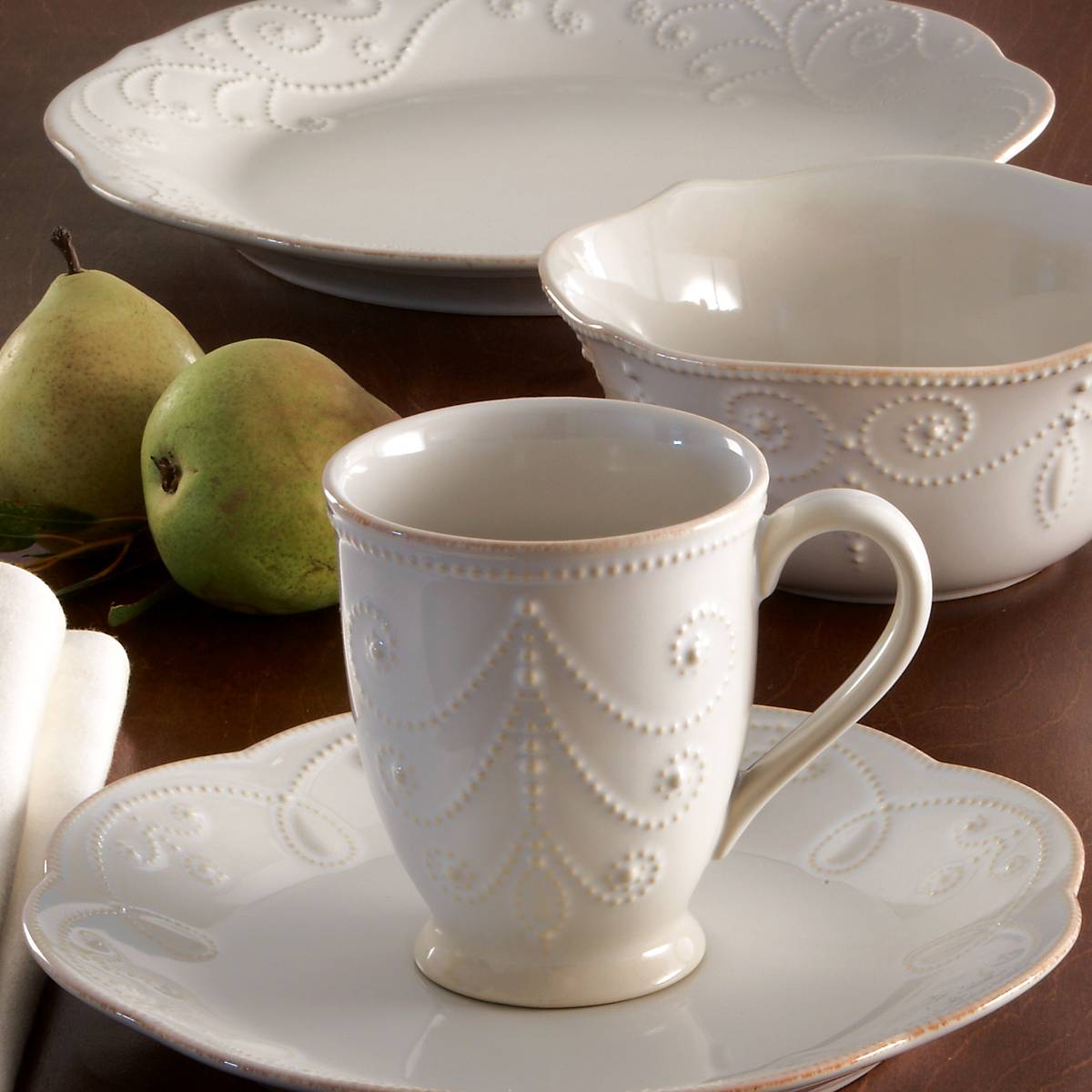 Lenox Everyday Flatware French Perle White 4-Piece Place Setting - Image 4
