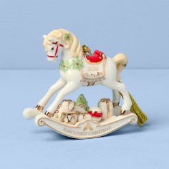 Lenox Everyday Flatware 2026 Baby's 1st Christmas Vintage Rocking Horse Ornament