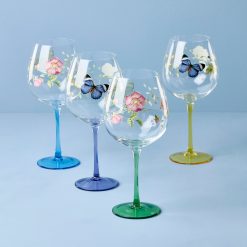 Alternative view of Lenox Everyday Flatware Butterfly Meadow Balloon Wine Glasses, Set of 4, Assorted