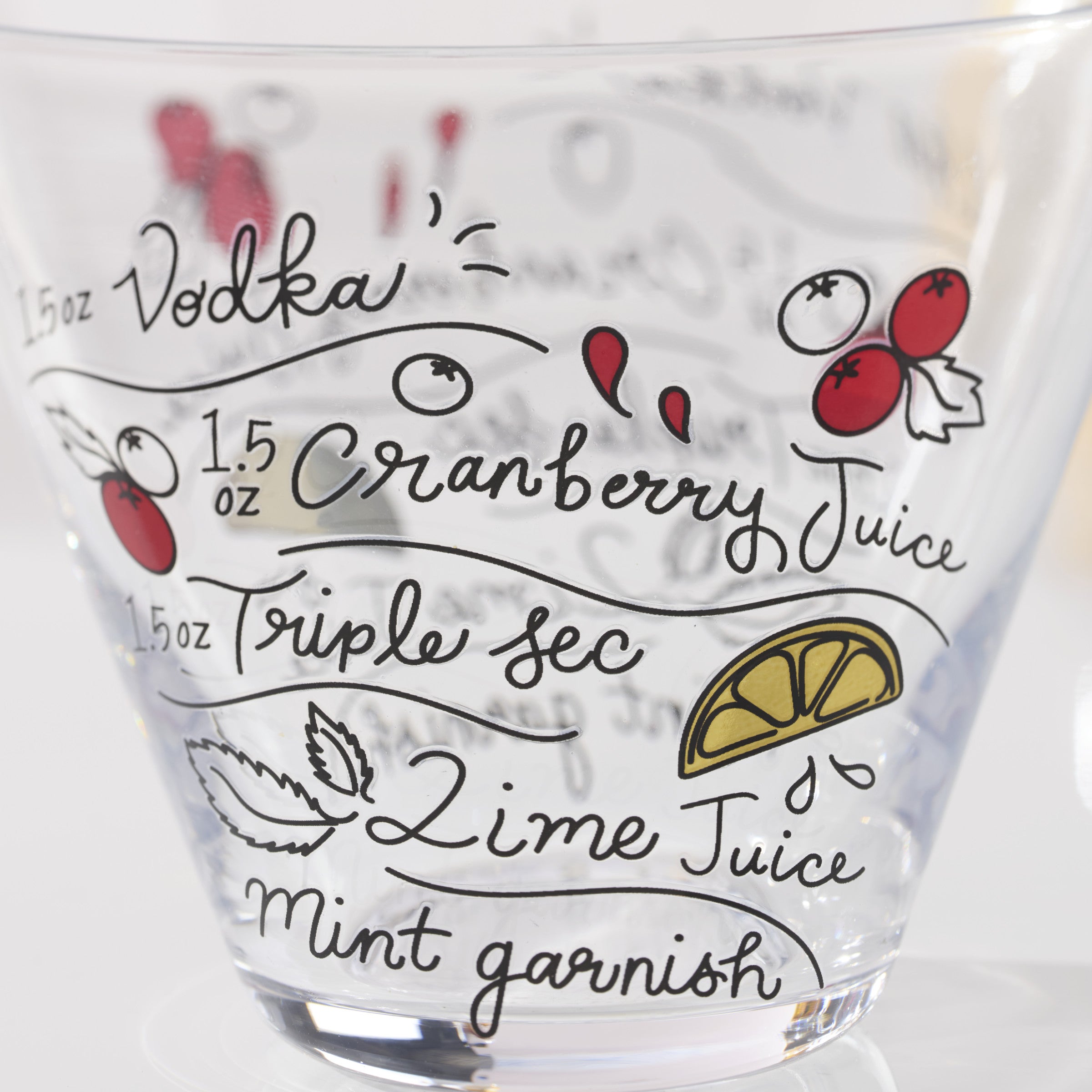 Lenox Everyday Flatware Make Merry Stemless Martini Glasses, Set of 4 - Image 3