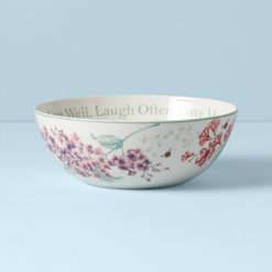 Lenox Everyday Flatware Butterfly Meadow Large Sentiment Serving Bowl