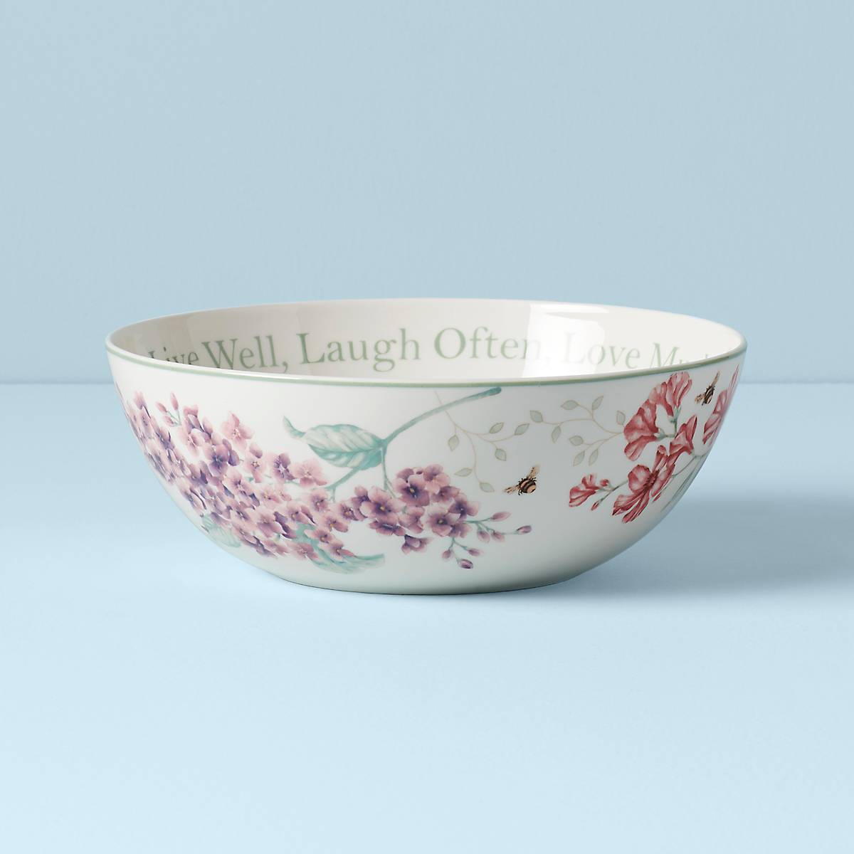 Lenox Everyday Flatware Butterfly Meadow Large Sentiment Serving Bowl