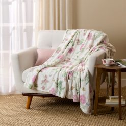 Lenox Everyday Flatware Butterfly Meadow Bloom Pink Throw Blanket