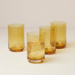 Alternative view of Lenox Everyday Flatware Tuscany Classics Stackable Amber Coolers, Set of 4