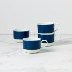 Alternative view of Lenox Everyday Flatware Make It Pop Navy & Green Mugs, Set of 4