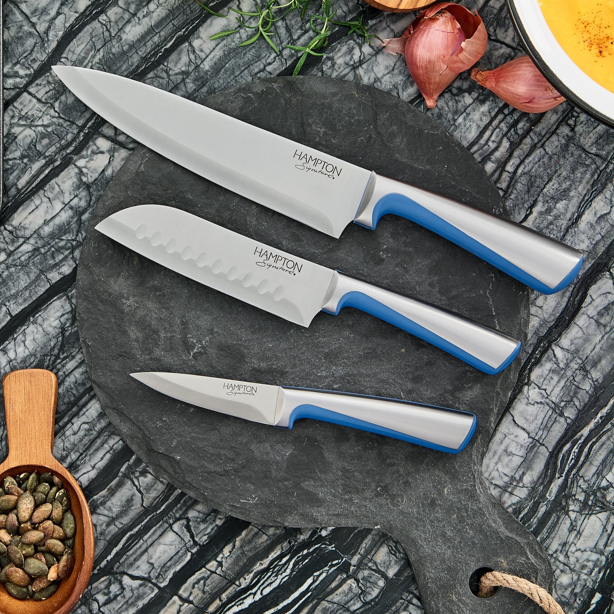 Lenox Everyday Flatware Orion Blue 14-Piece Cutlery Block Set - Image 6