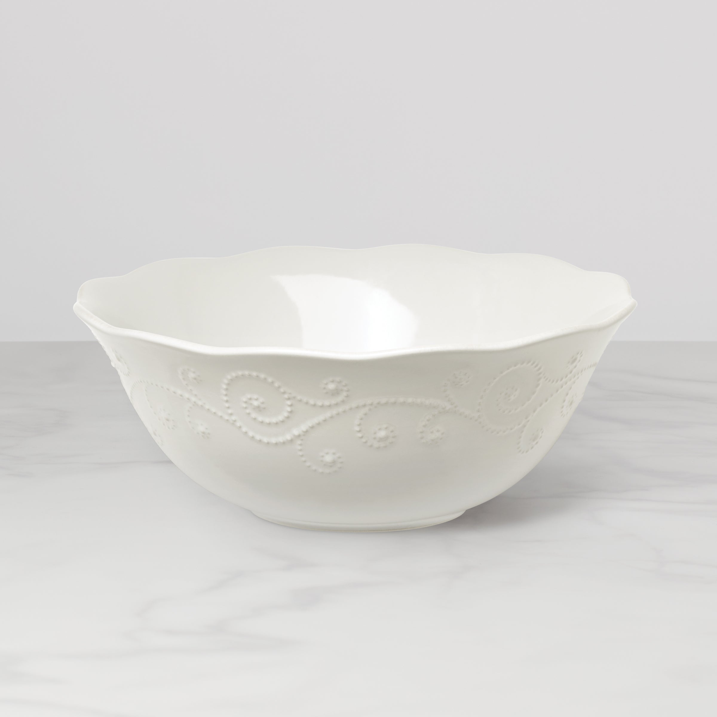 Lenox Everyday Flatware French Perle White Large Serving Bowl