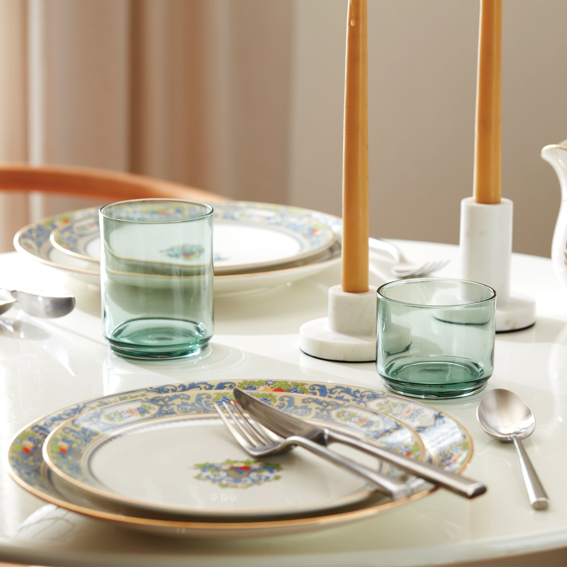 Lenox Everyday Flatware Tuscany Classics Stackable Green Tall Glasses, Set of 4 - Image 9