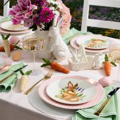 Alternative view of Lenox Everyday Flatware Gingham Pink Dinner Plates, Set of 4