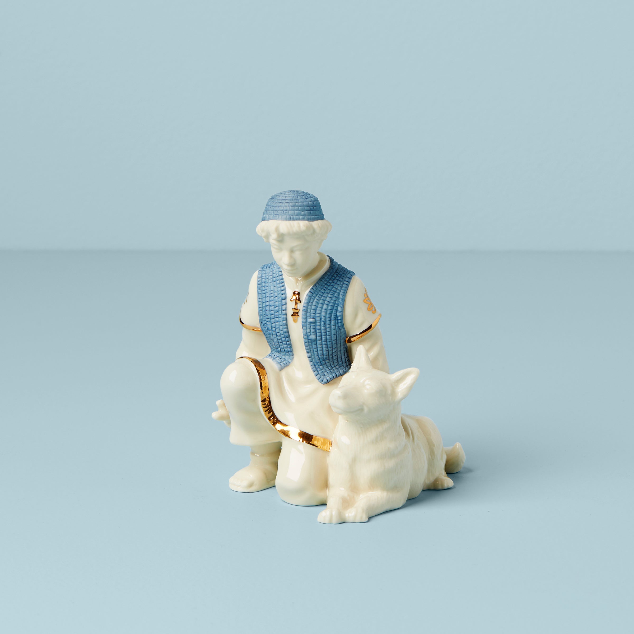 Lenox Everyday Flatware First Blessing Nativity Shepherd & Dog Figurine