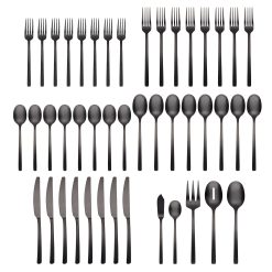 Alternative view of Lenox Everyday Flatware Beacon Black Satin 45-Piece Flatware Set