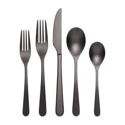 Lenox Everyday Flatware Kenbrook Black Vintage 20-Piece Flatware Set
