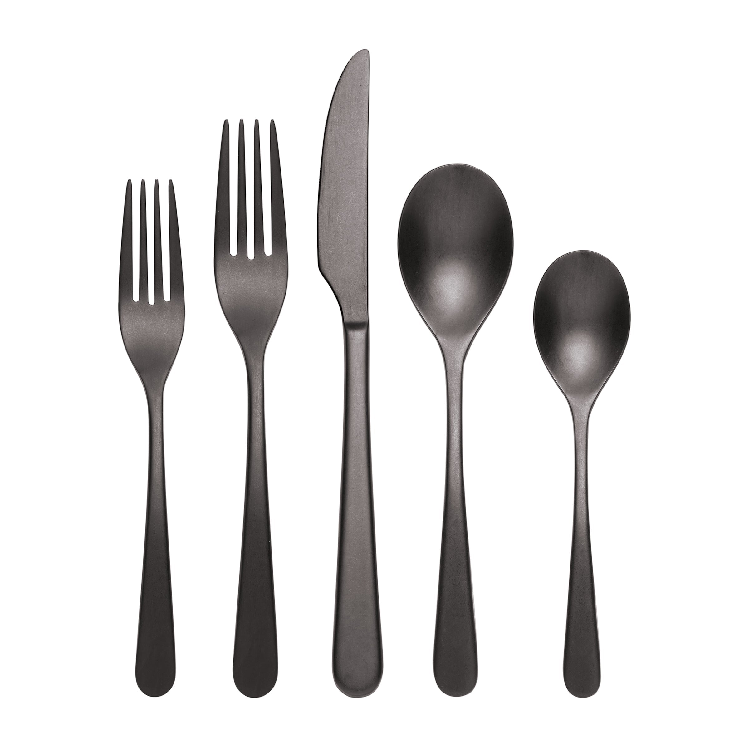 Lenox Everyday Flatware Kenbrook Black Vintage 20-Piece Flatware Set