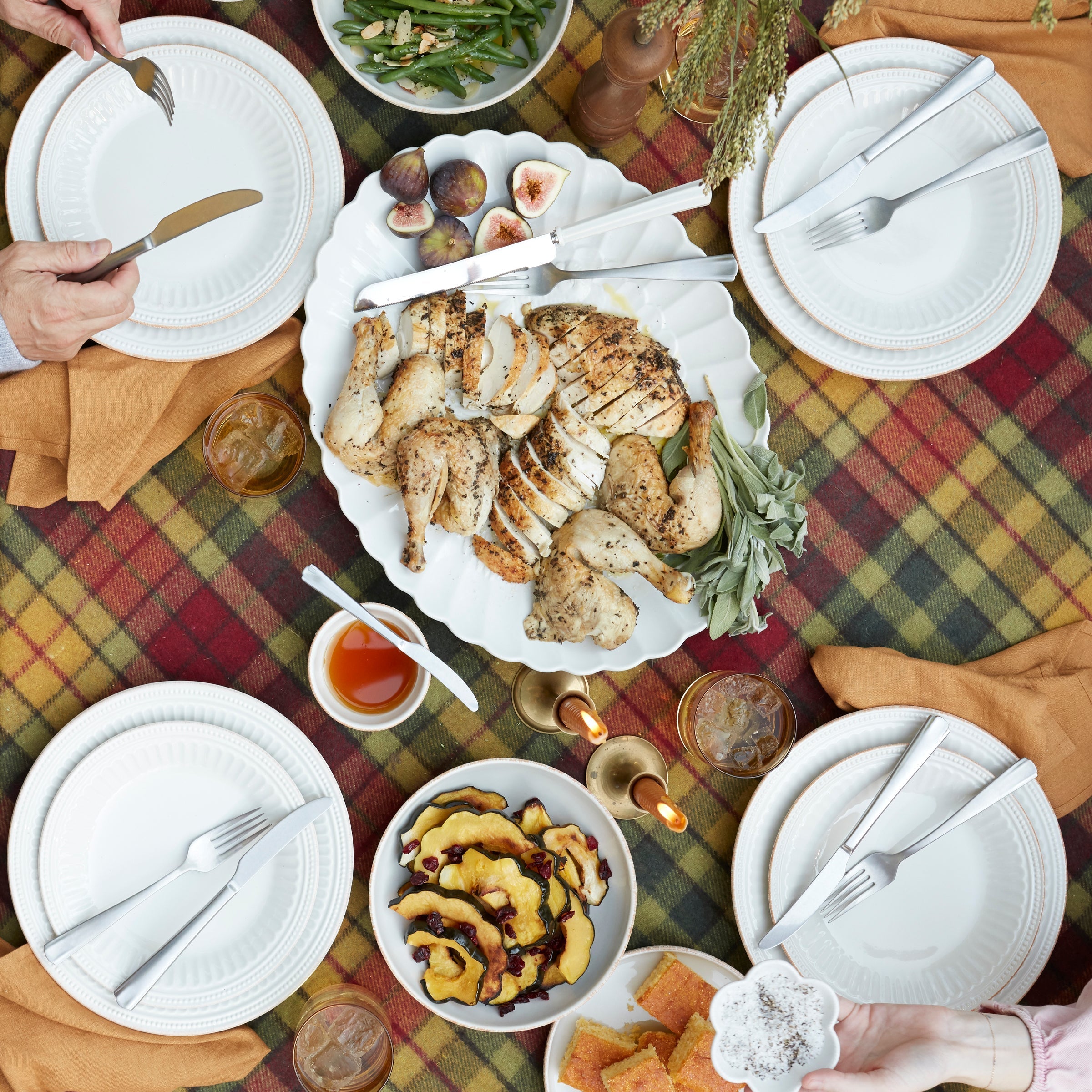 Lenox Everyday Flatware French Perle Groove White 12-Piece Place Setting - Image 2