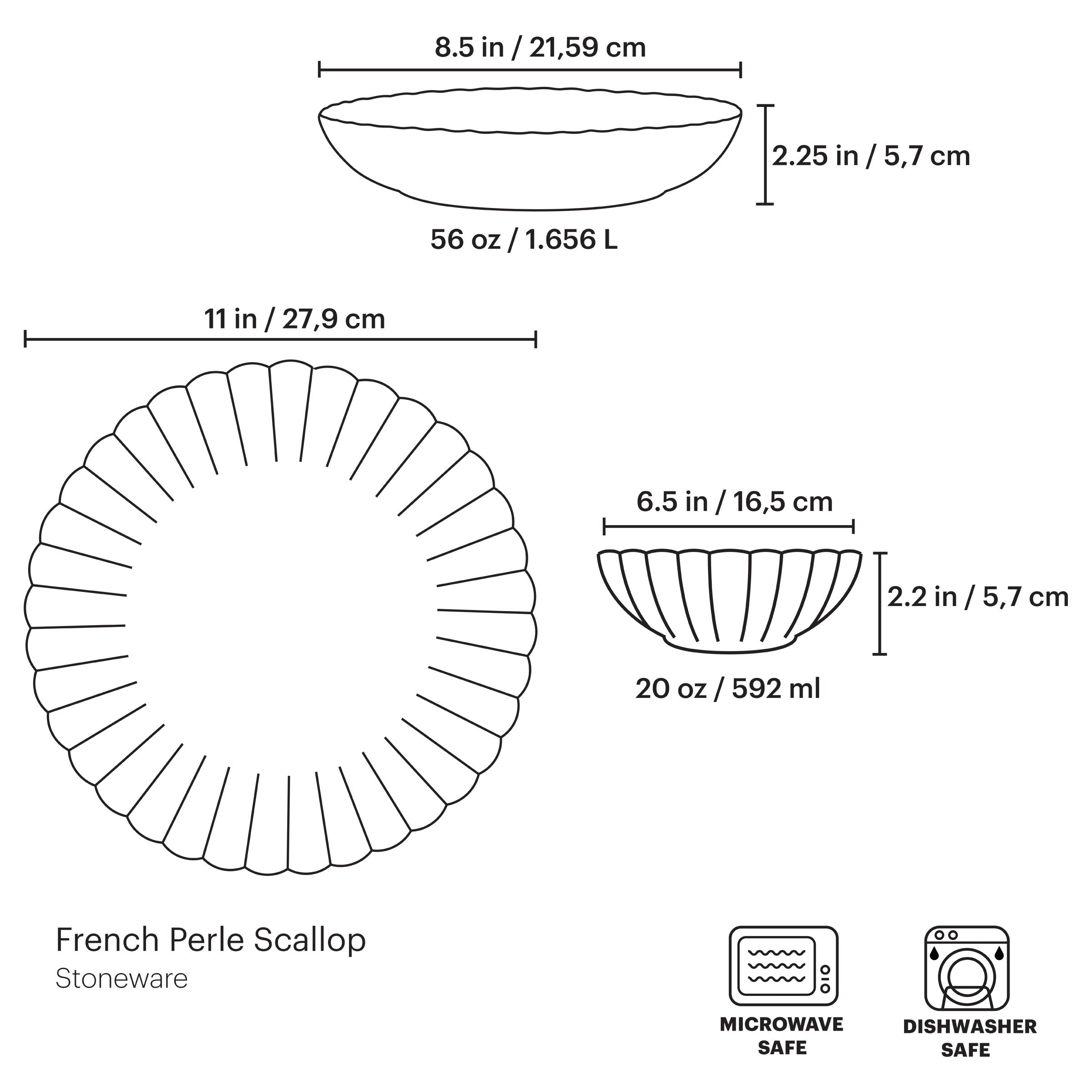 Lenox Everyday Flatware French Perle Scallop White 12-Piece Dinnerware Set - Image 10