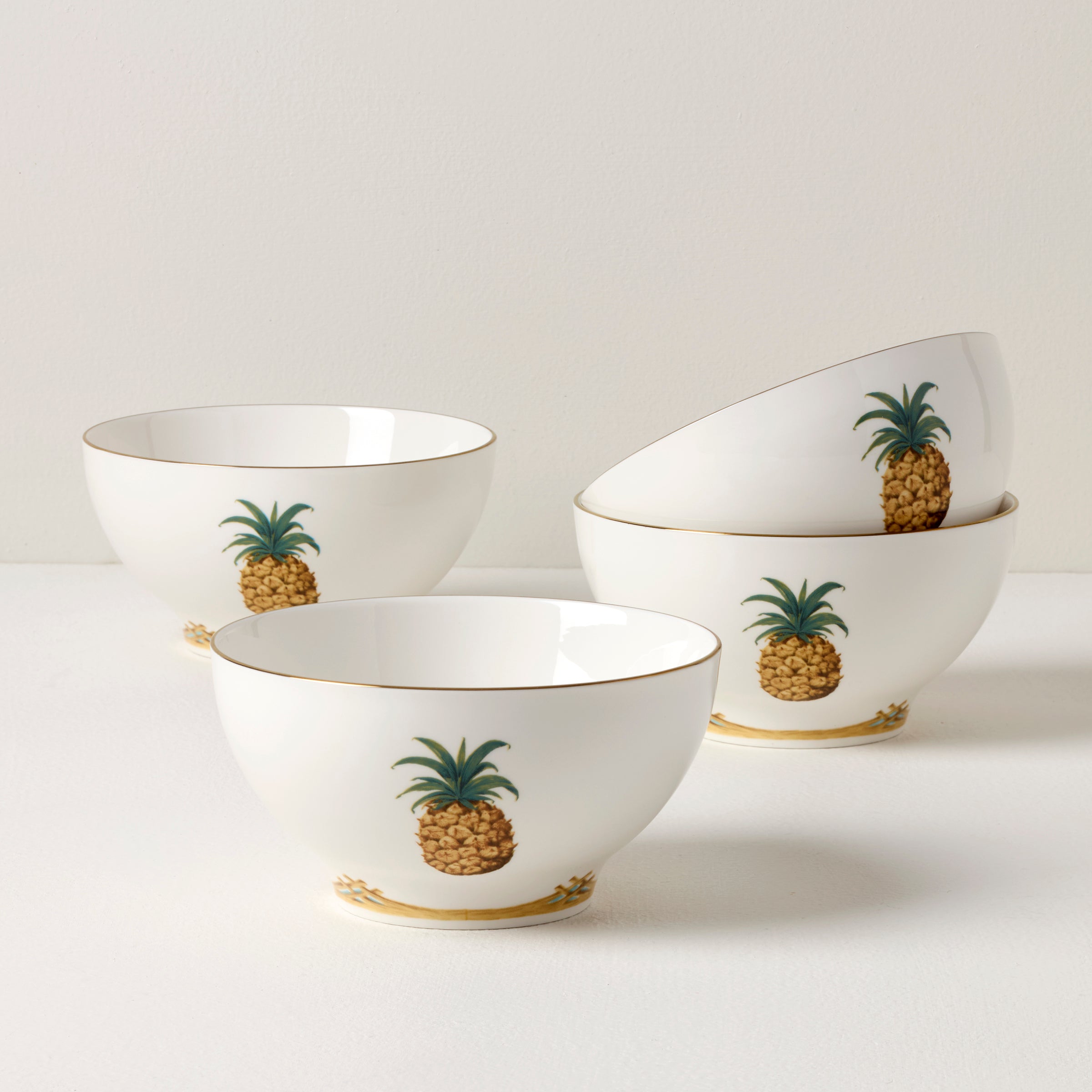 Lenox Everyday Flatware British Colonial Bamboo Rice Bowls, Set of 4
