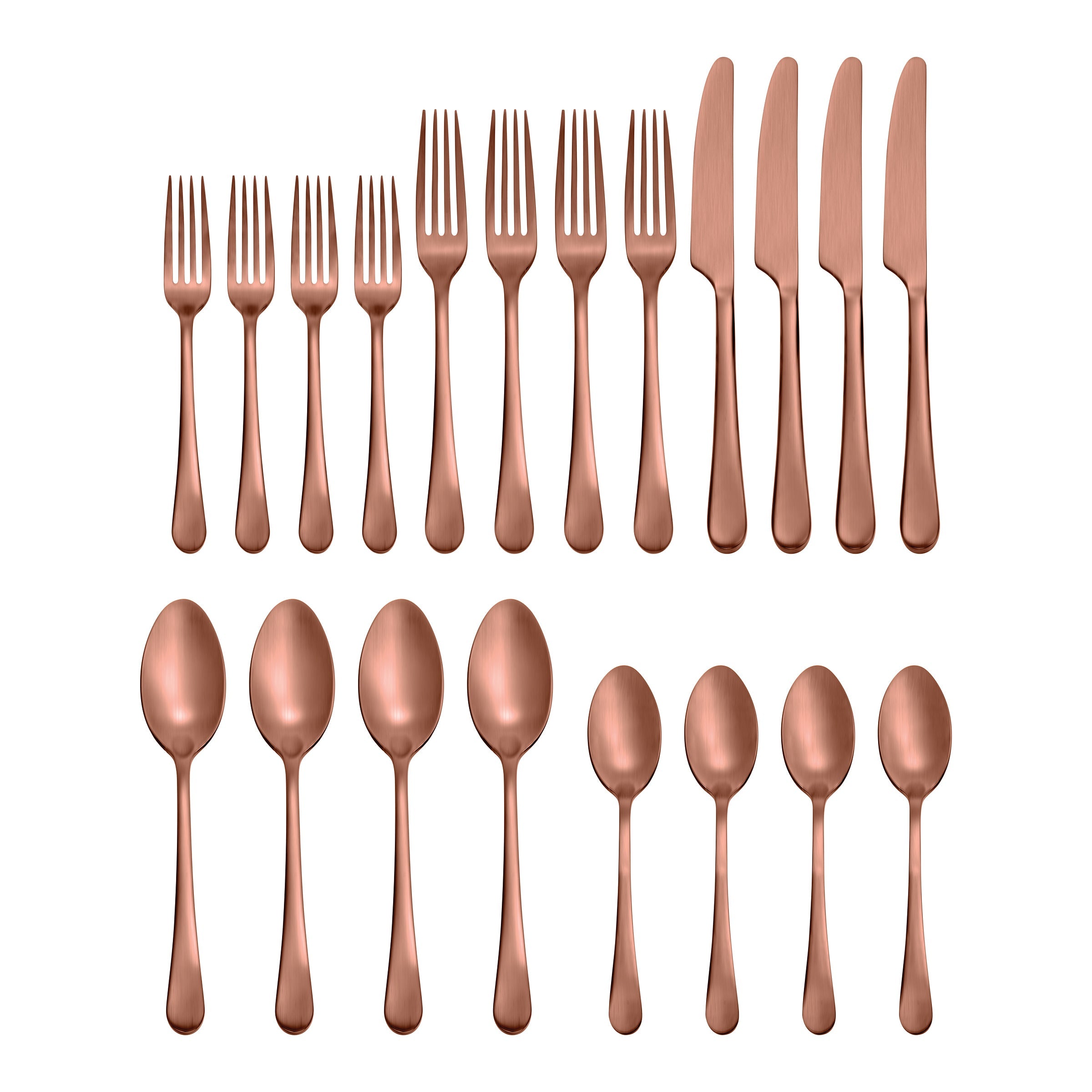 Lenox Everyday Flatware Mirabella Copper Titanium Satin 20-Piece Flatware Set - Image 5