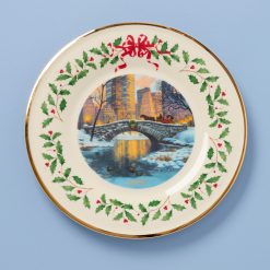 Lenox Everyday Flatware 2025 Annual Holiday Plate Night Snow