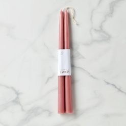Lenox Everyday Flatware Dipped Rose 12 Taper Candle, Set of 2