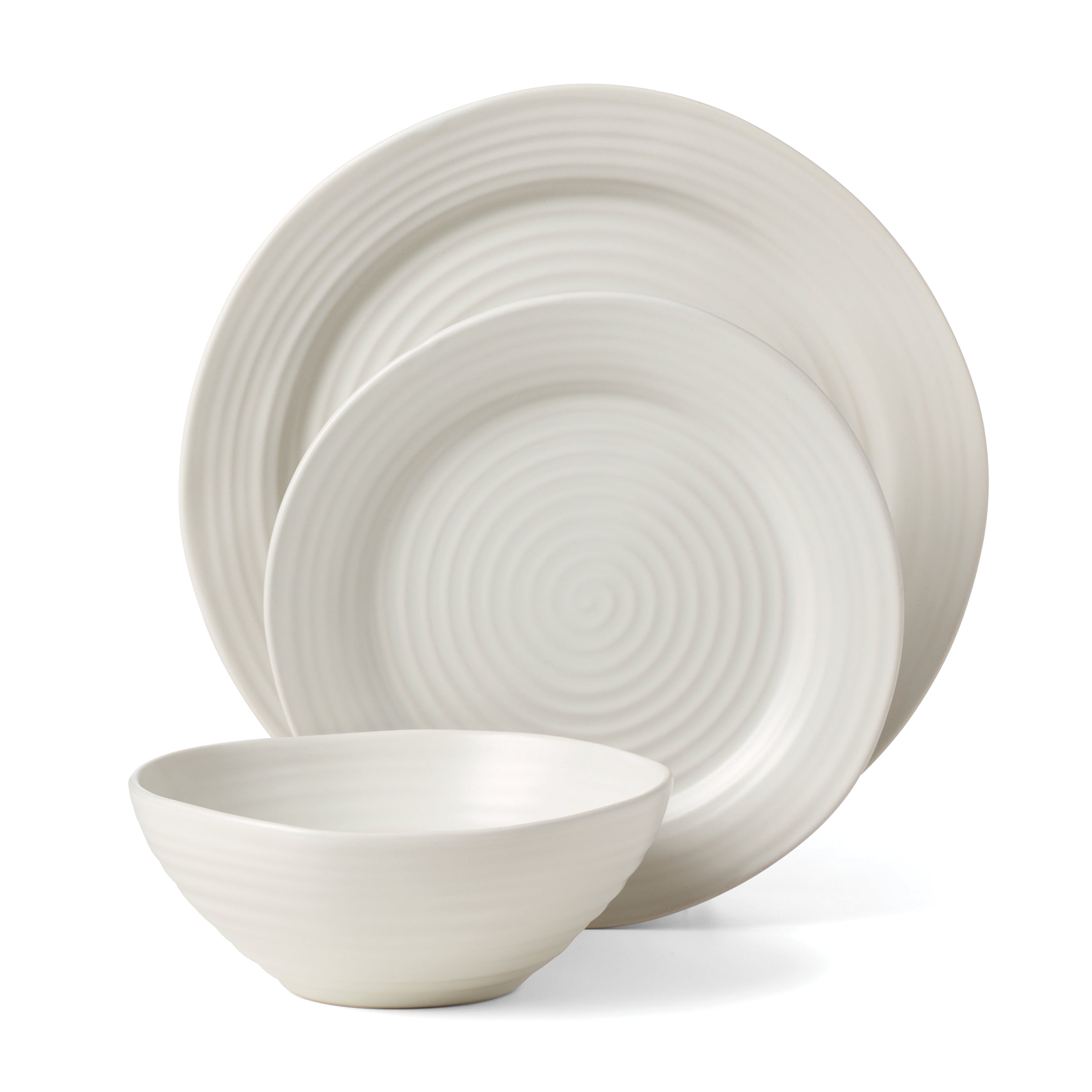 Lenox Everyday Flatware Ridge White 12-Piece Dinnerware Set - Image 4