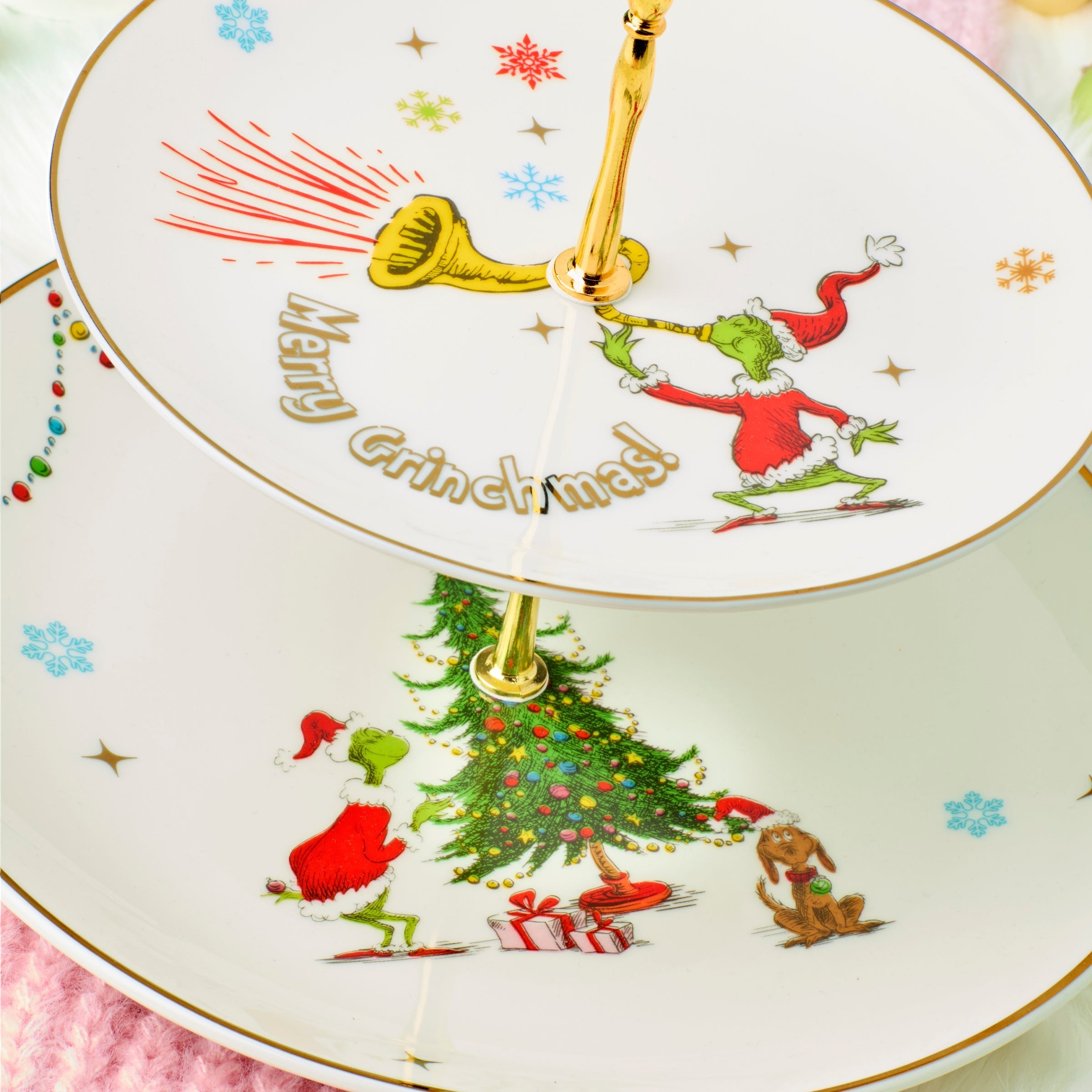 Lenox Everyday Flatware Merry Grinchmas 2-Tiered Server - Image 3