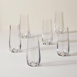 Lenox Everyday Flatware Tuscany Classics Stemless Flute Glasses, Set of 6