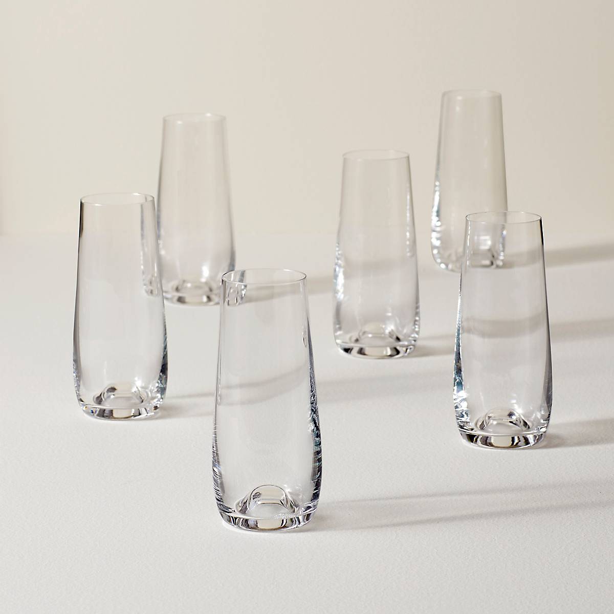 Lenox Everyday Flatware Tuscany Classics Stemless Flute Glasses, Set of 6