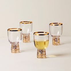 Alternative view of Lenox Everyday Flatware Tuscany Classics Gold Frost Wine Glasses, Set of 4