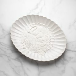 Lenox Everyday Flatware French Perle White Carved Turkey Platter