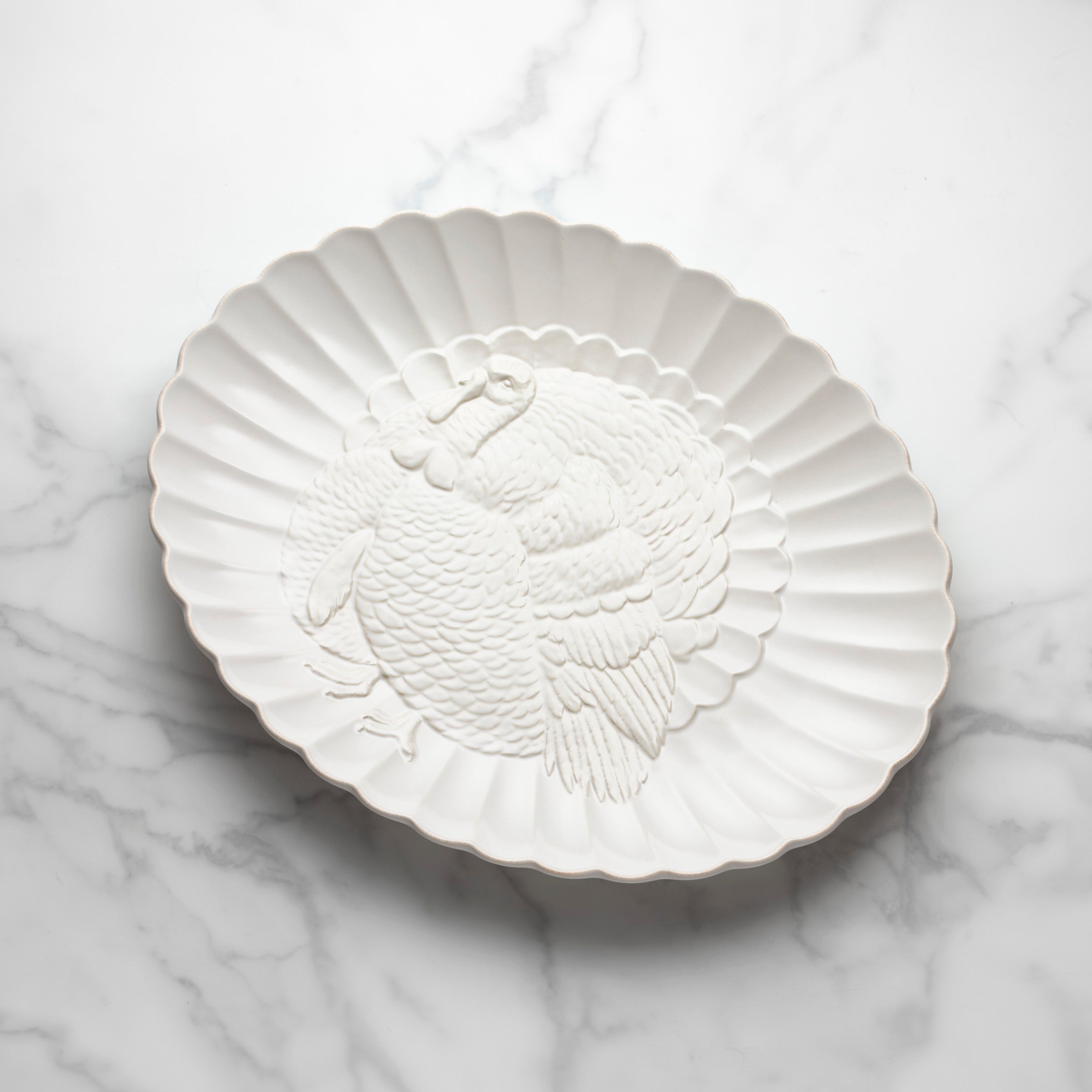 Lenox Everyday Flatware French Perle White Carved Turkey Platter