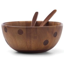 Alternative view of Lenox Everyday Flatware Deco Dot Salad Bowl with Servers