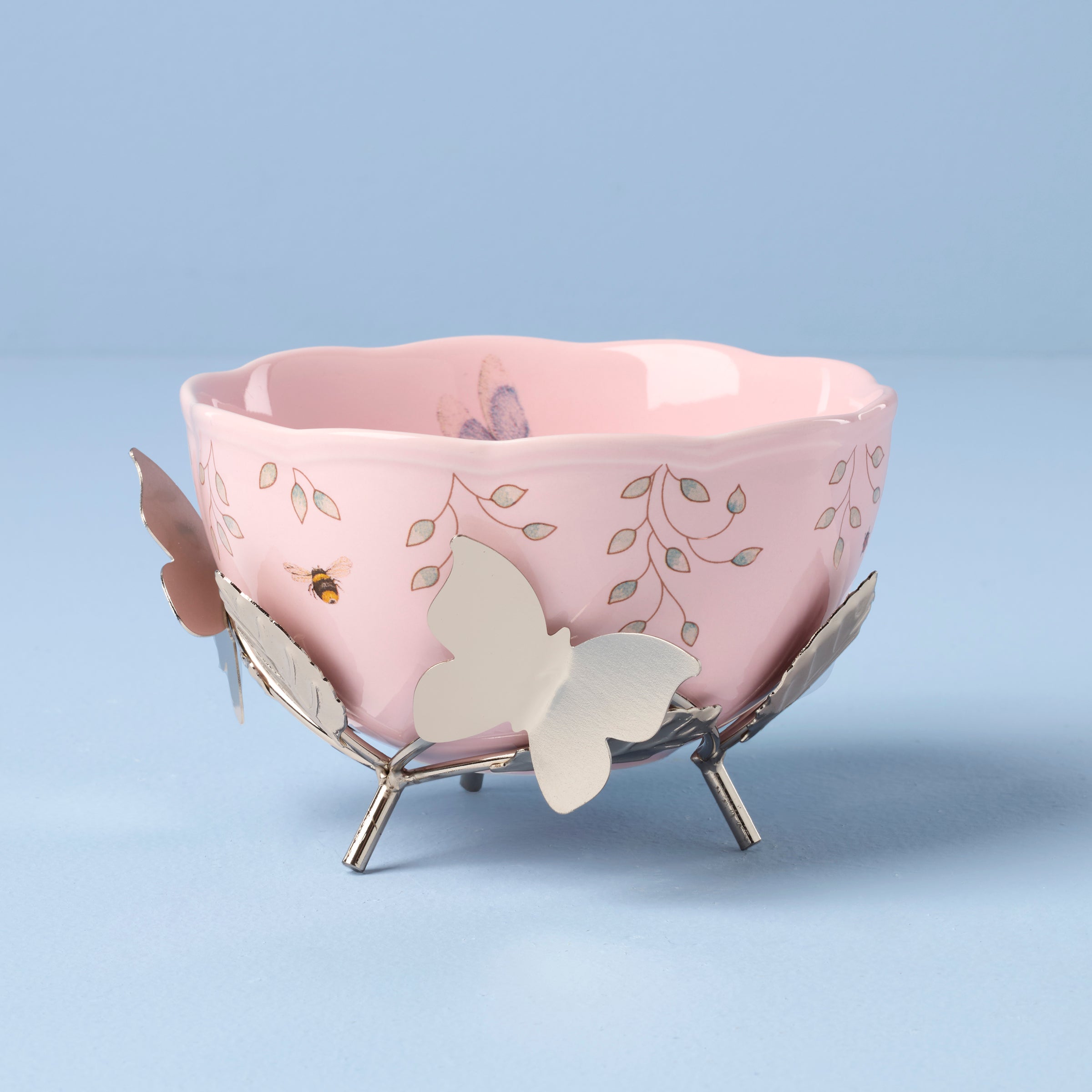 Lenox Everyday Flatware Butterfly Meadow Bowl with Stand