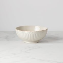 Lenox Everyday Flatware French Perle Groove White Medium Bowl