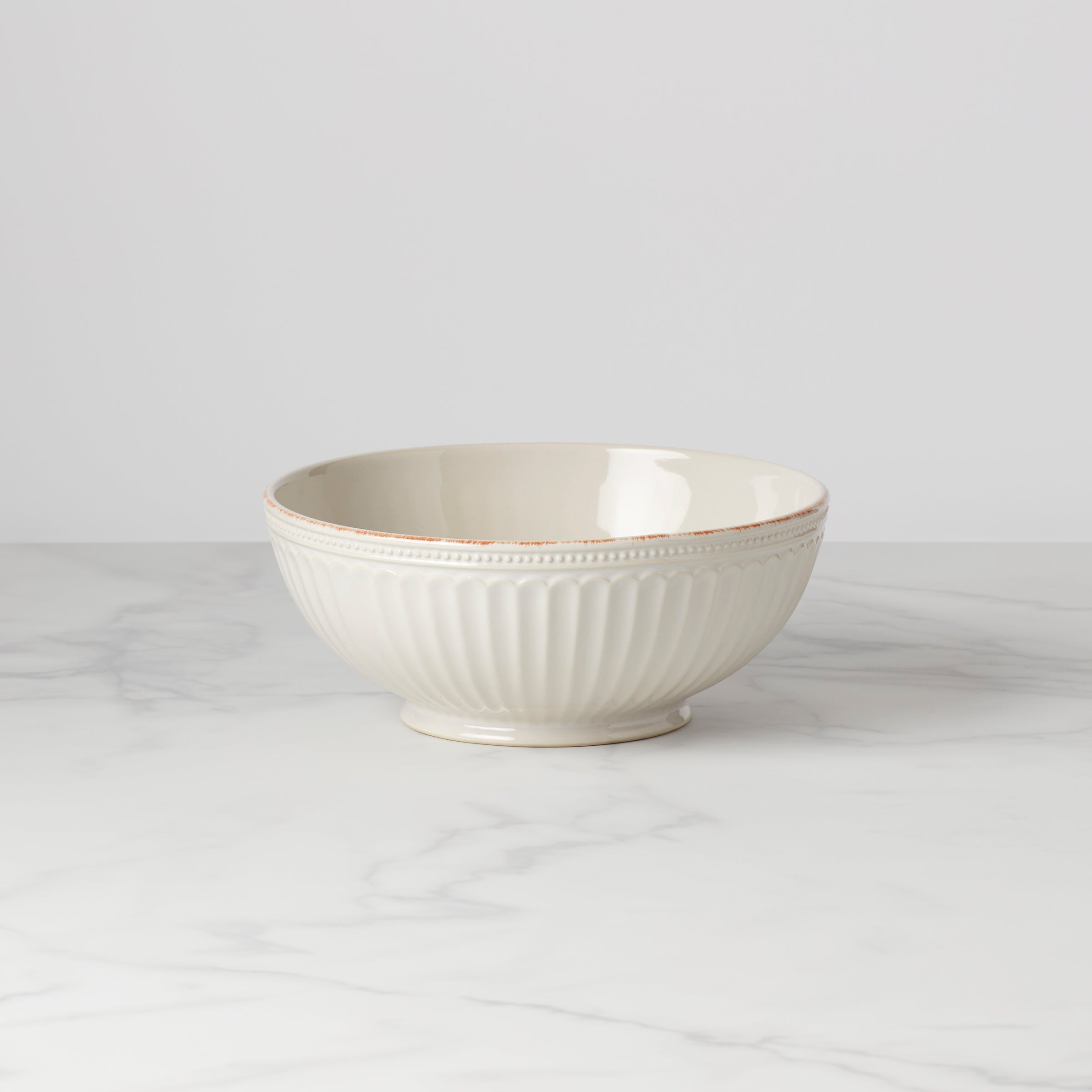 Lenox Everyday Flatware French Perle Groove White Medium Bowl