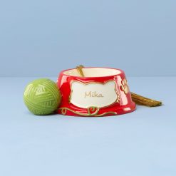 Lenox Everyday Flatware Personalized Cat Bowl Ornament