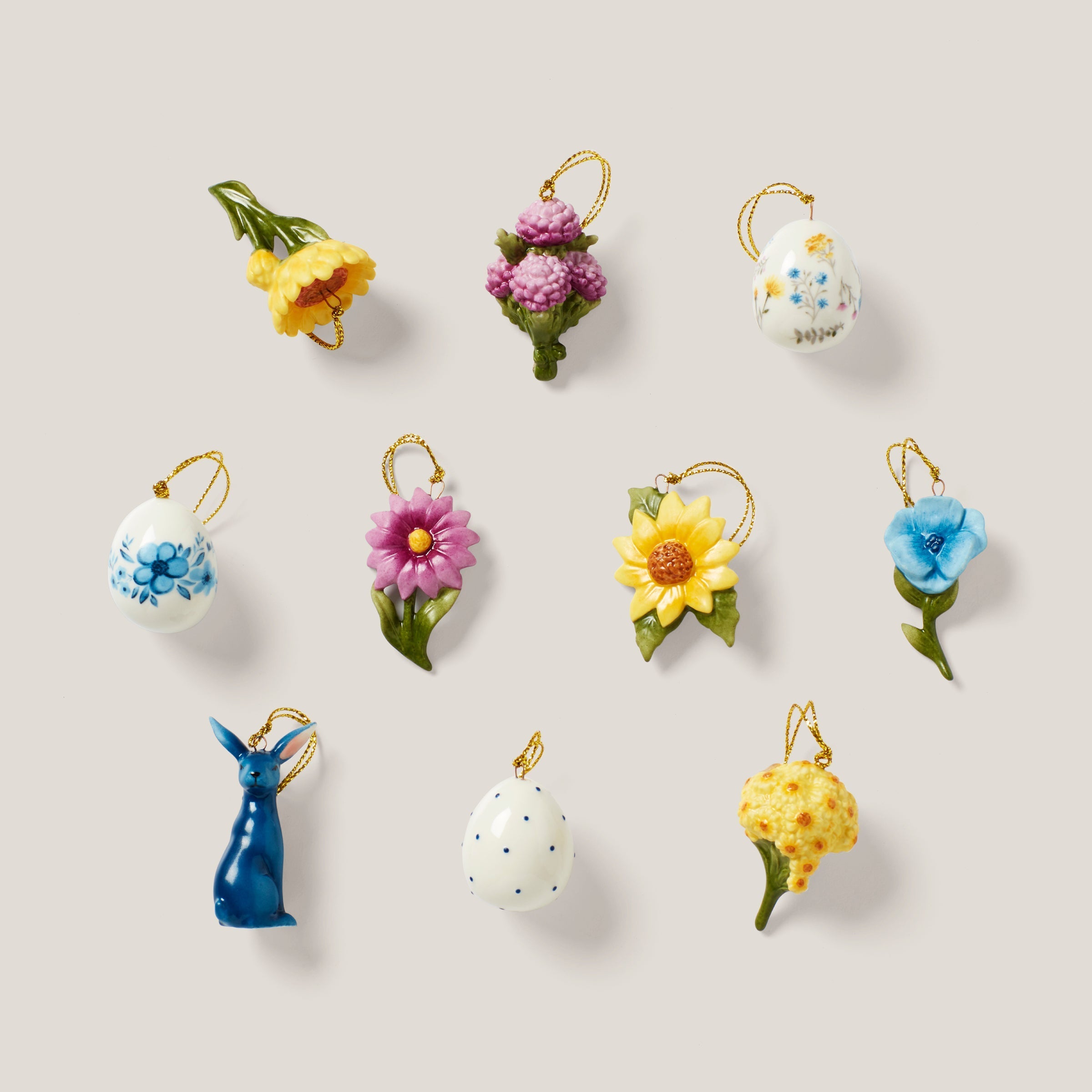 Lenox Everyday Flatware Floral Easter 10-Piece Mini Ornament Set