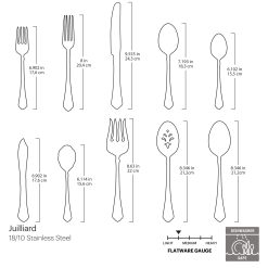 Alternative view of Lenox Everyday Flatware Juilliard 45-Piece Flatware Set