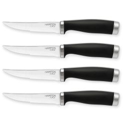 Lenox Everyday Flatware Epicure Black Steak Knives, Set of 4