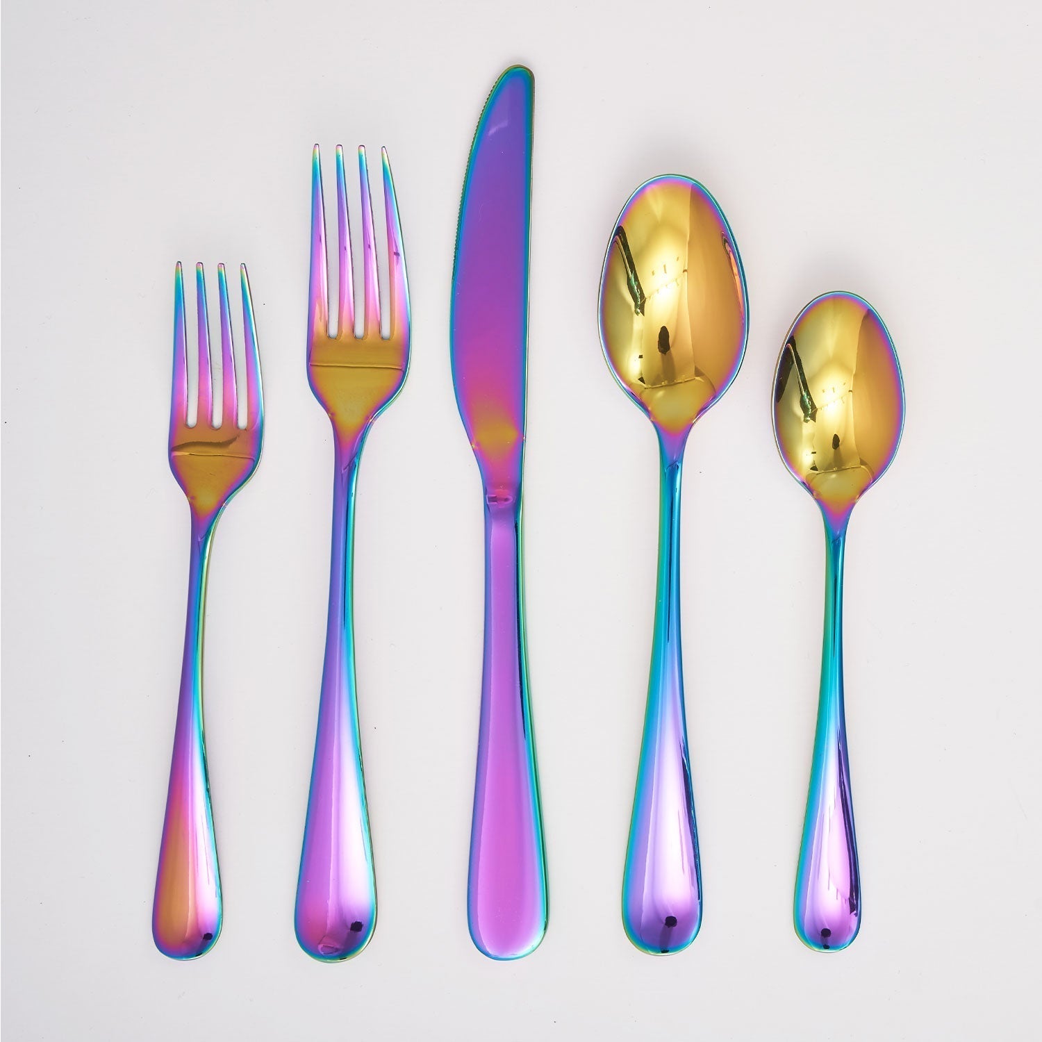 Lenox Everyday Flatware Rhiannon Rainbow Mirror 20-Piece Flatware Set - Image 3