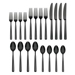 Alternative view of Lenox Everyday Flatware Ryder Black Satin 20-Piece Flatware Set