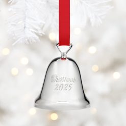 Alternative view of Lenox Everyday Flatware 2025 Annual Christmas Bell Silverplate Ornament