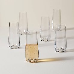 Alternative view of Lenox Everyday Flatware Tuscany Classics Stemless Flute Glasses, Set of 6