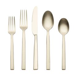 Lenox Everyday Flatware Aero Champagne Rumble 20-Piece Flatware Set